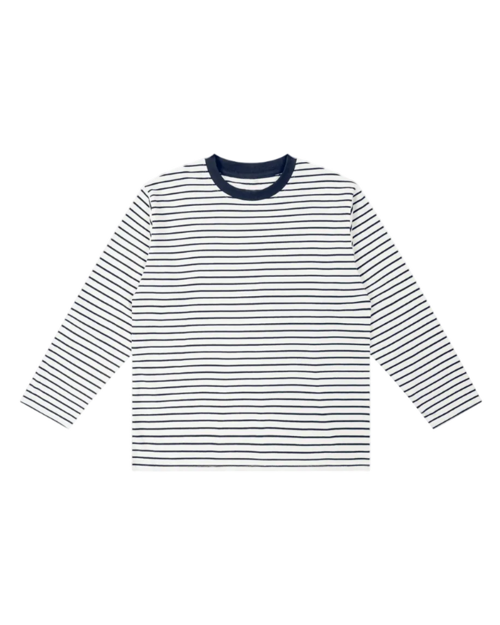 Striped long-sleeve shirt on a white background