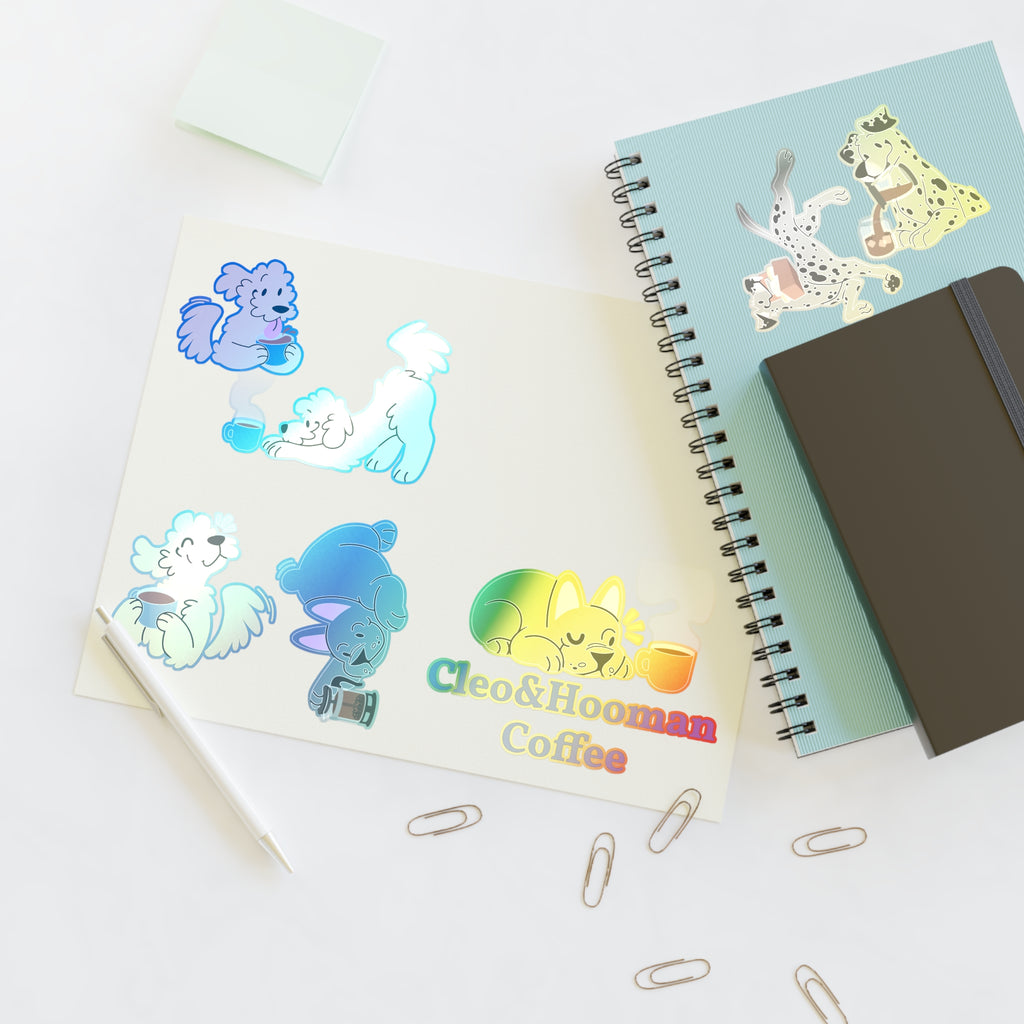 Cleo&Hooman Coffee Dog Sticker Sheet