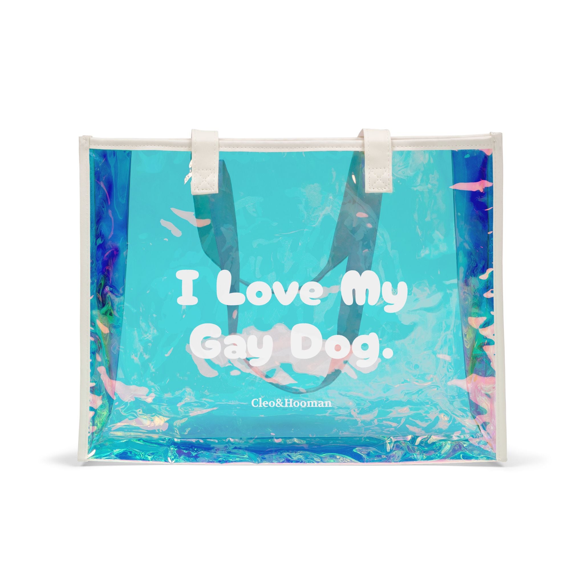 “I Love My Gay Dog” — Holographic Tote