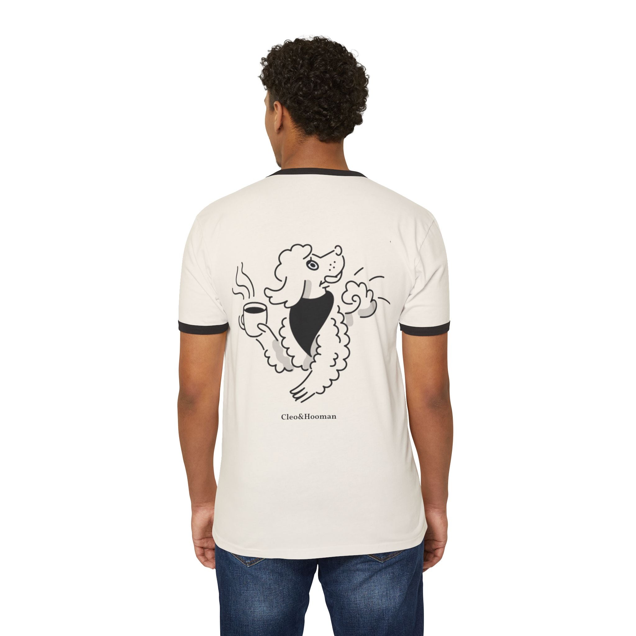 Cleo&Hooman Coffee Ringer T‑Shirt  (Limited Edition)
