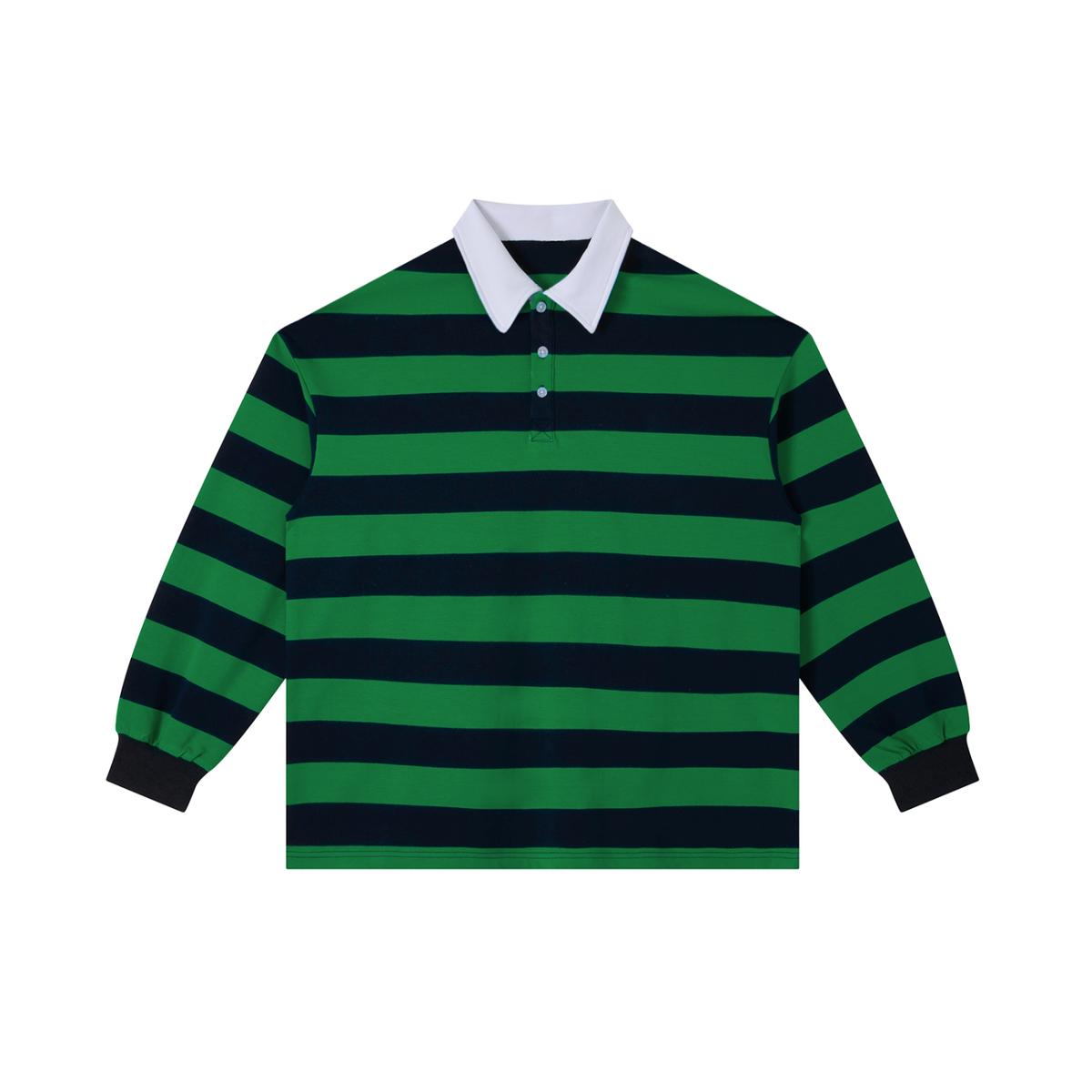 Striped Long-Sleeve Polo