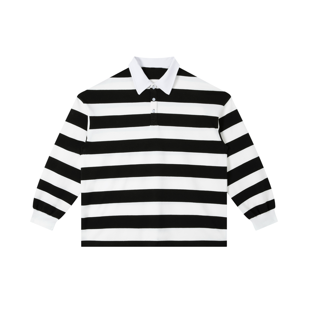 Striped Long-Sleeve Polo