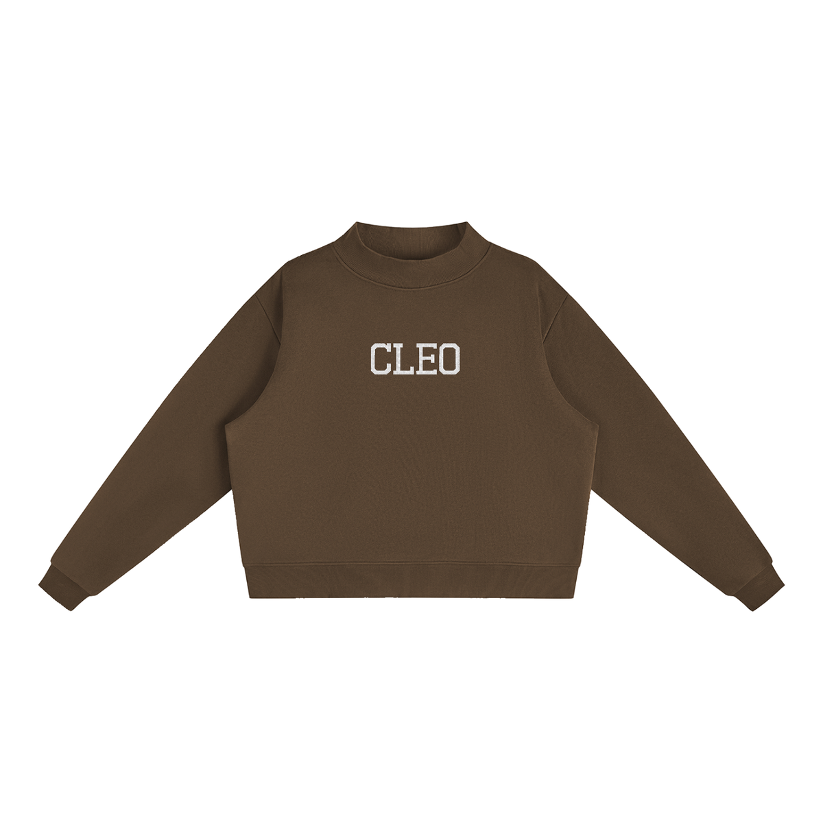 Cleo Varsity Mock-Neck Crew Sweatshirt