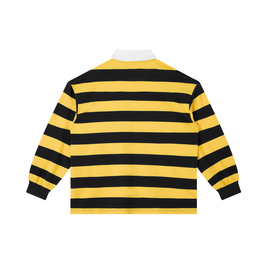 Striped Long-Sleeve Polo