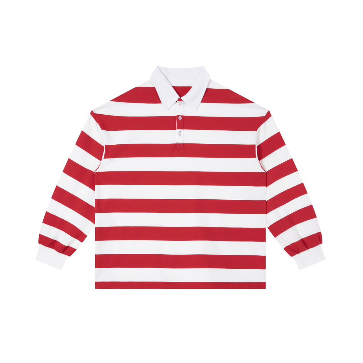 Striped Long-Sleeve Polo