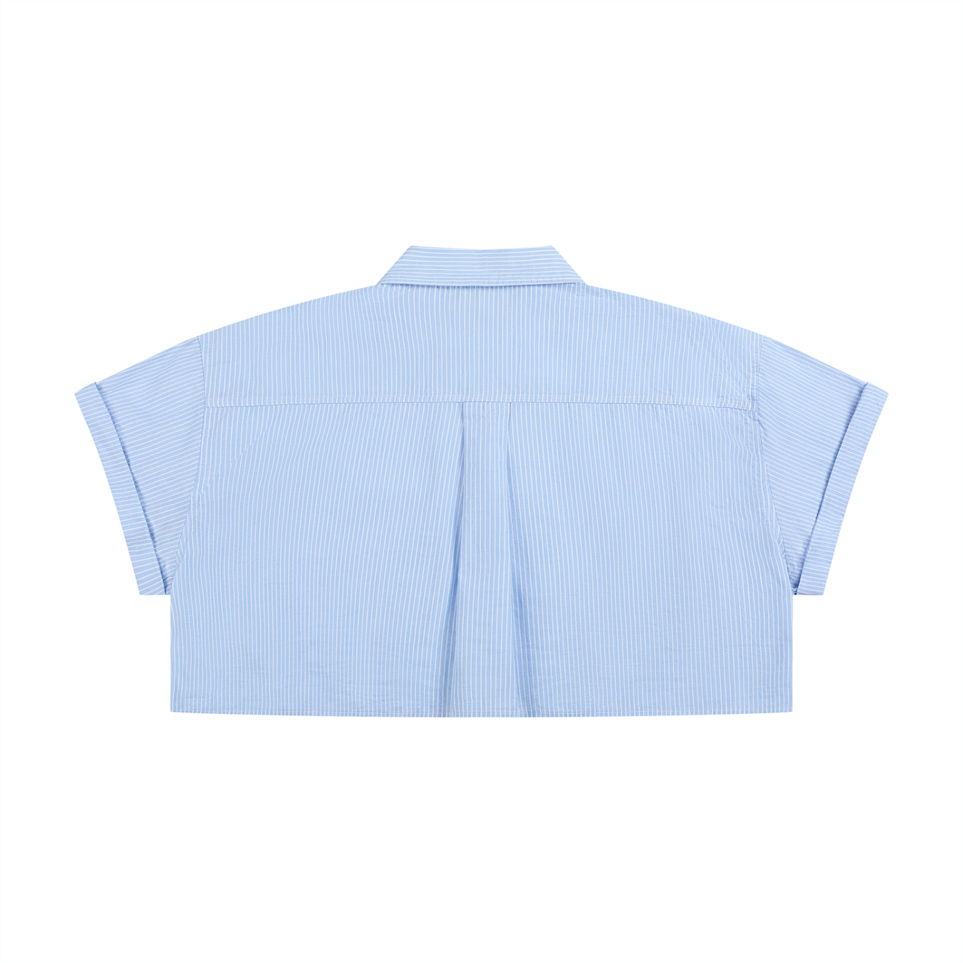 Striped Cropped Button Down Shirt