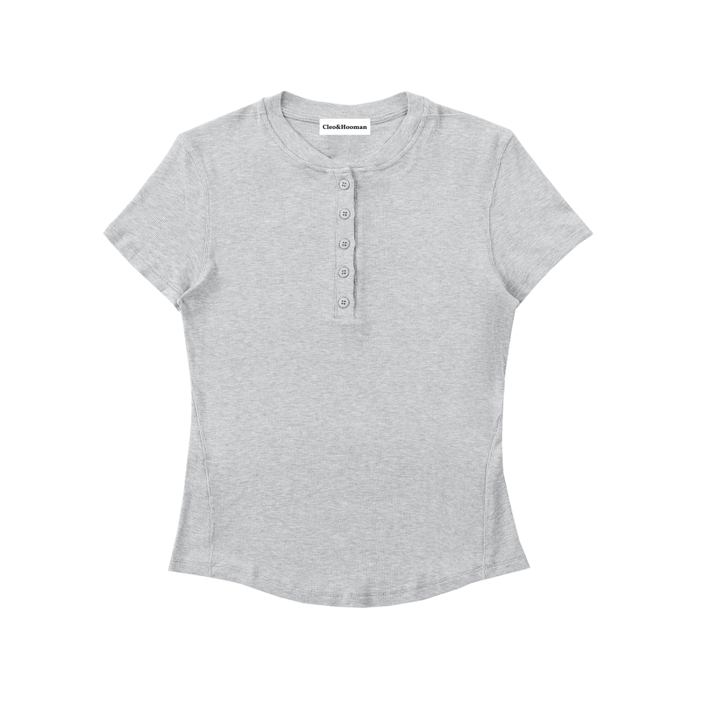Short-Sleeve Henley Shirt