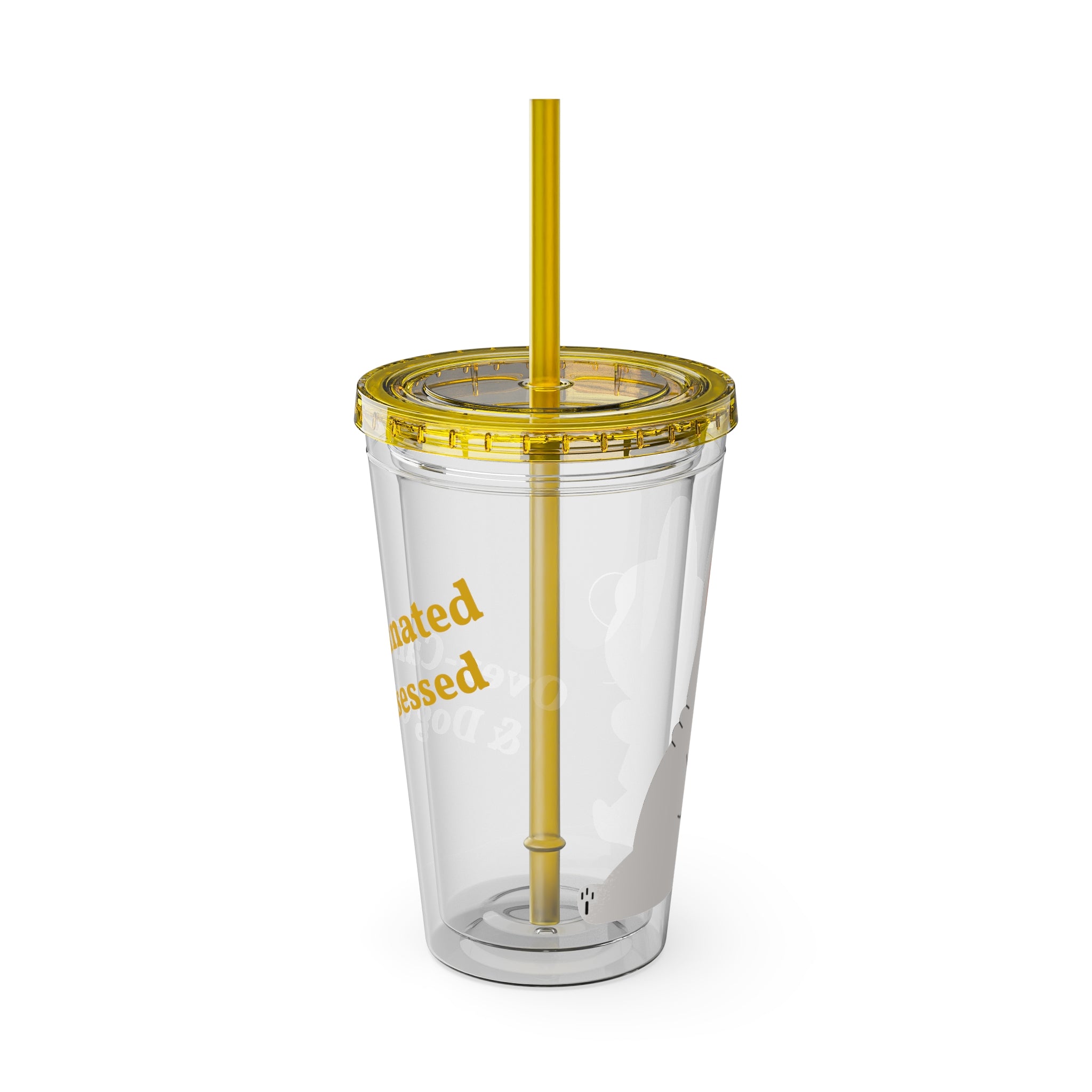 Over-Caffeinated & Dog Obsessed Tumbler