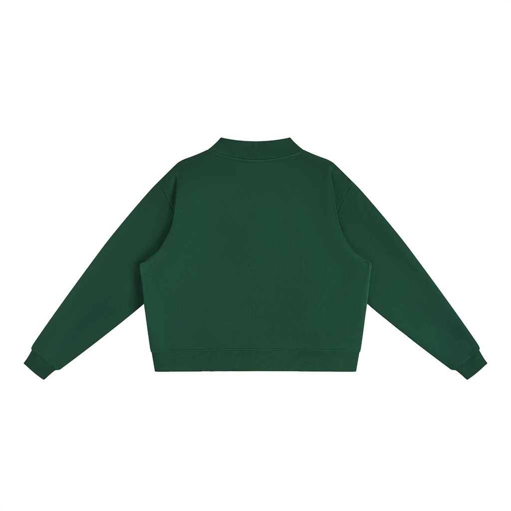 Cleo Varsity Mock-Neck Crew Sweatshirt