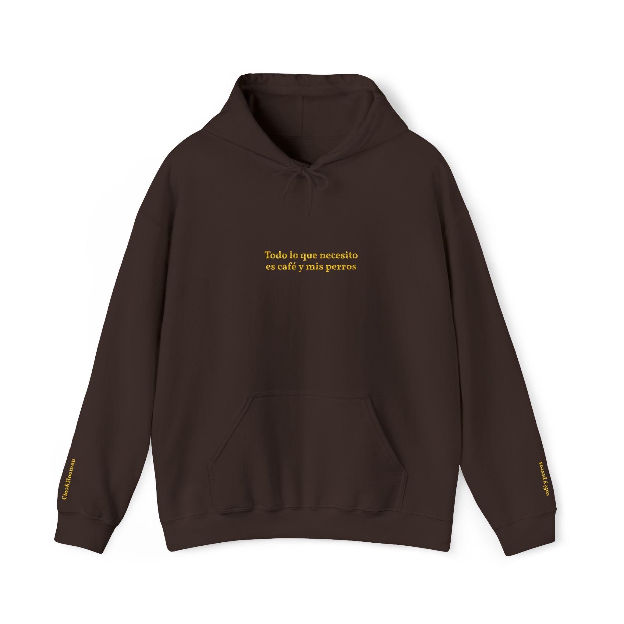"Todo lo que necesito es café y mis perros" Hoodie