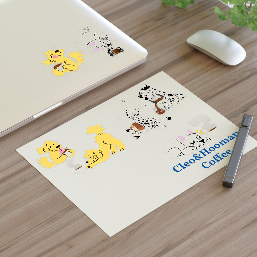 Cleo&Hooman Coffee Dog Sticker Sheet
