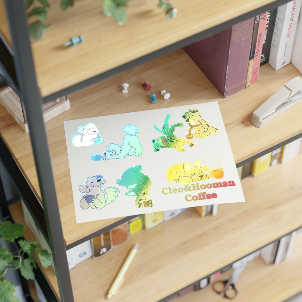 Cleo&Hooman Coffee Dog Sticker Sheet