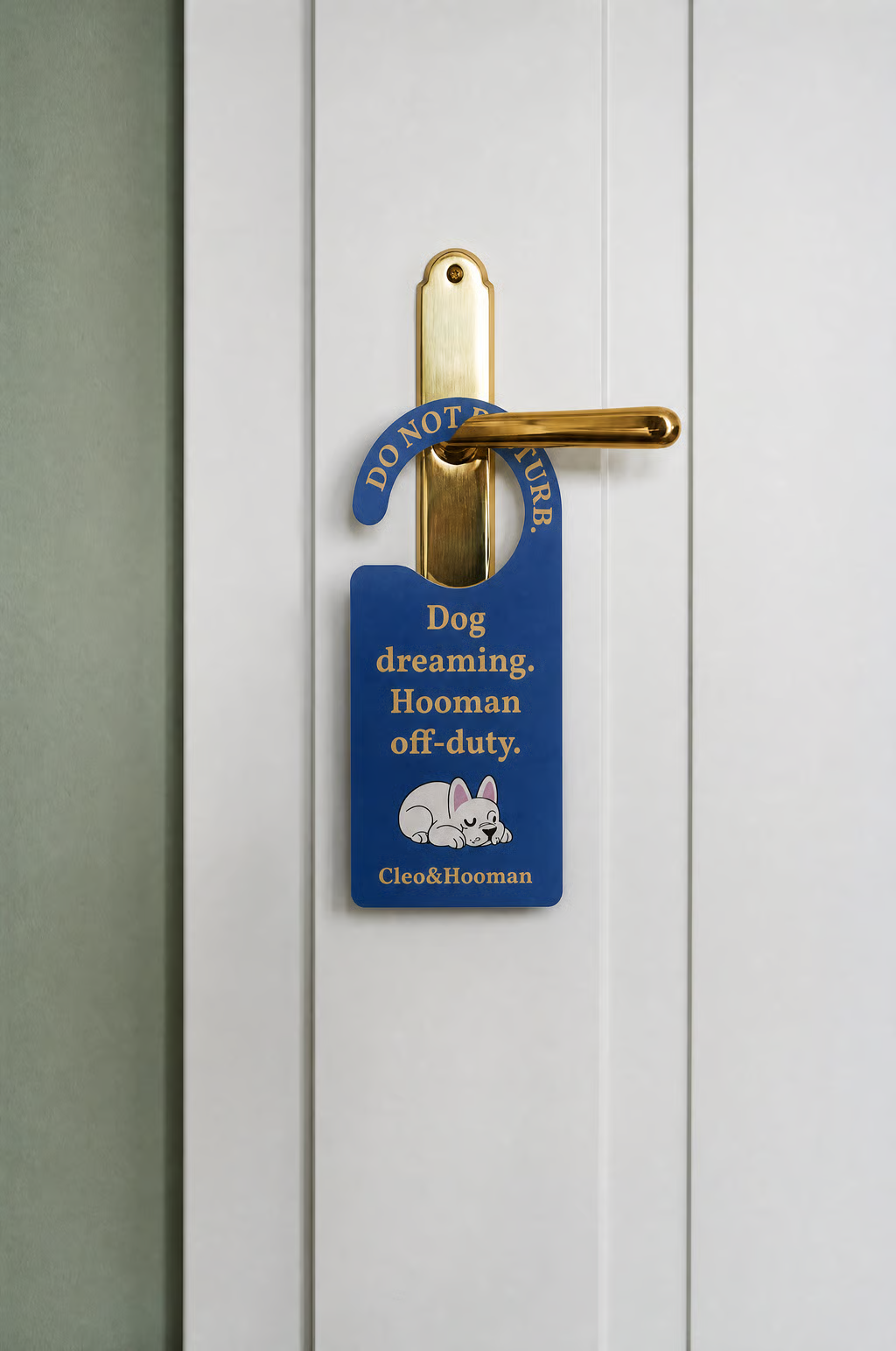 Cleo&Hooman "Do Not Disturb" Door Hanger