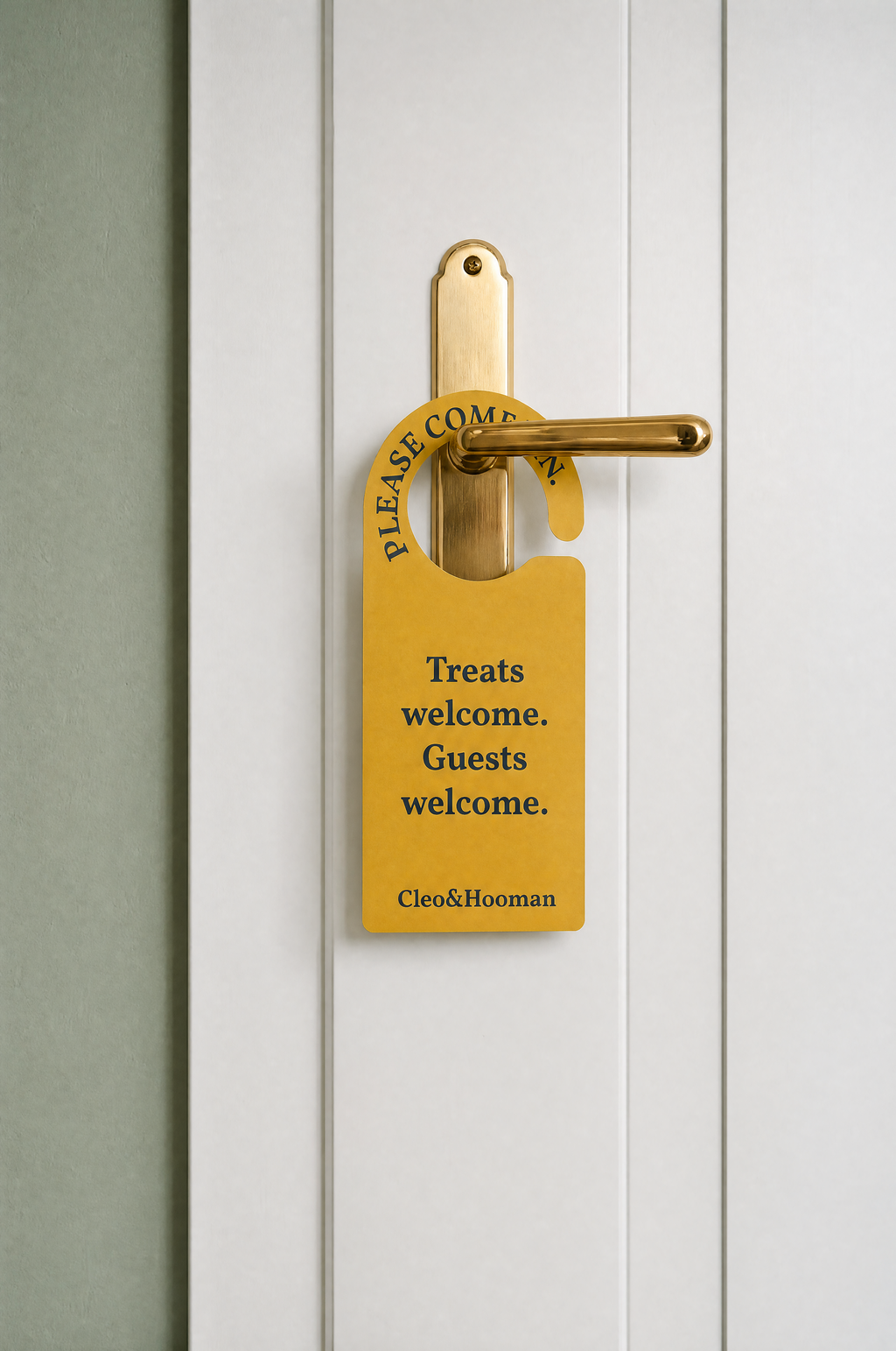 Cleo&Hooman "Do Not Disturb" Door Hanger