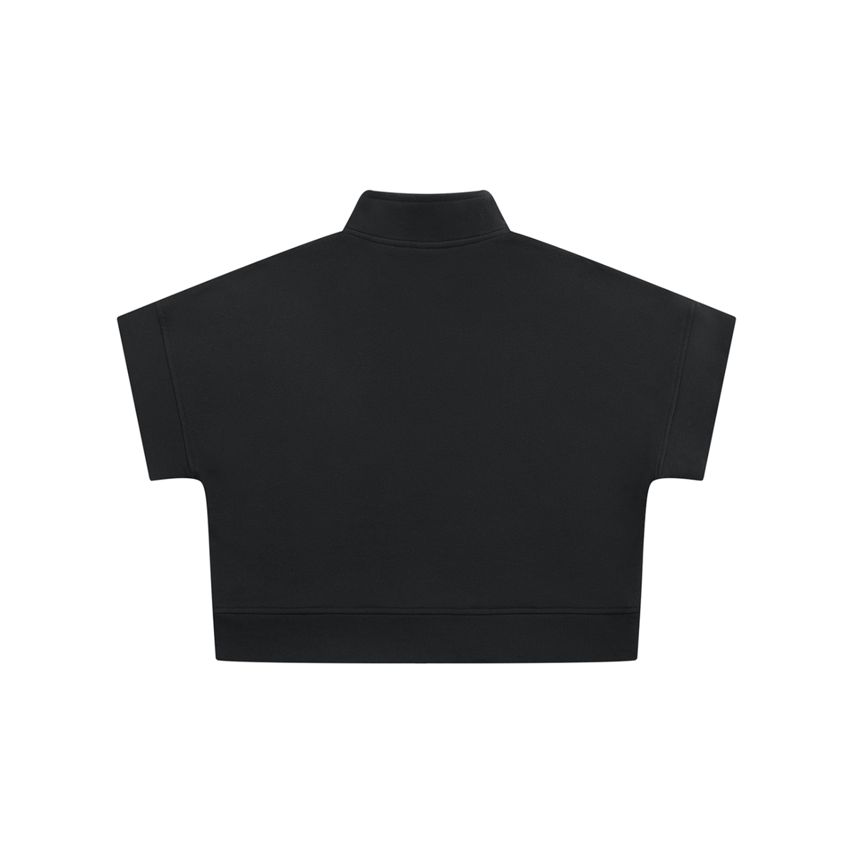 Cleo Varsity Quarter Zip Crop Sweatshirt