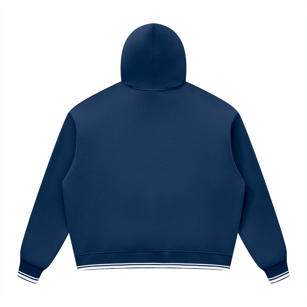 Oversized Blue Fleece Hoodie